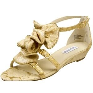 Kelsi Dagger Monroe Gold Snake Wedge Sandal Size 7.5